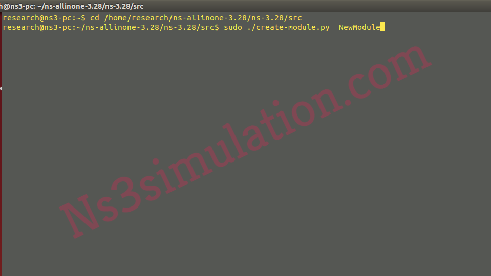 New Module Creation in Ns3