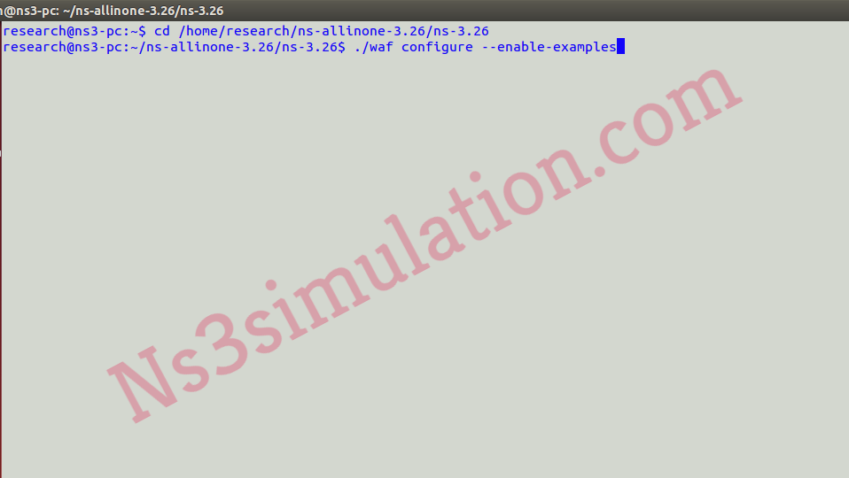 Configuration of Ns-3.26