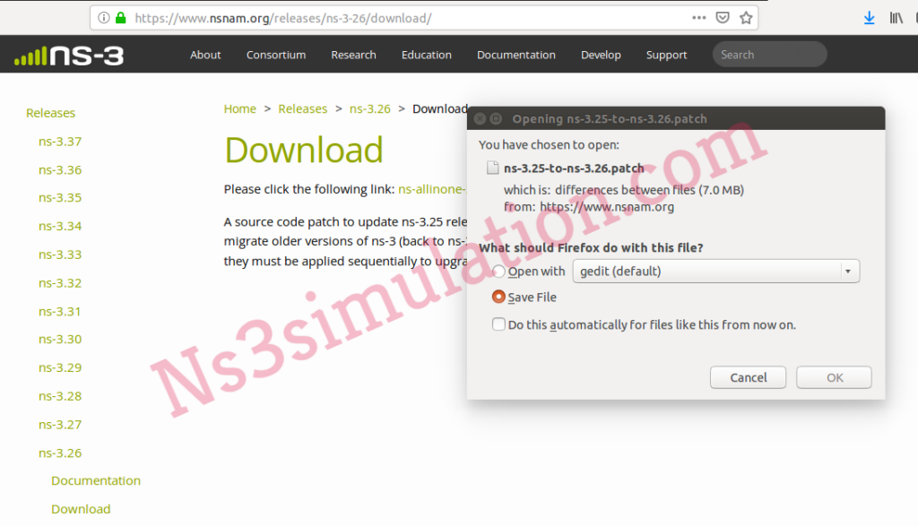 Download Ns-3.26 with NetAnim