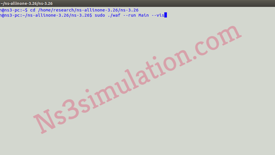 Execution of Ns3 Main File