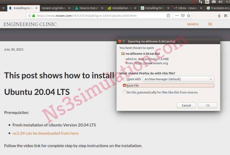 required-process-to-build-ns3-on-ubuntu-20-04-lts