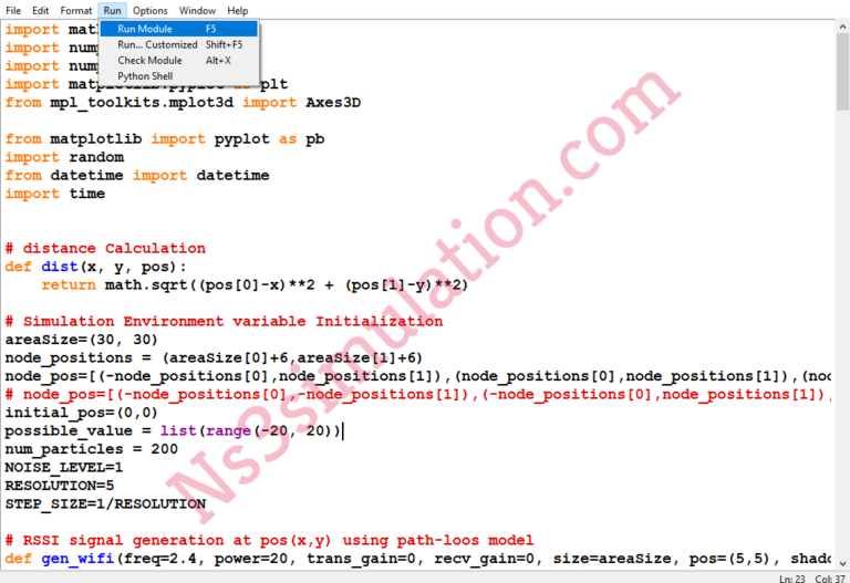 Process of Simulating Wireless Sensor Networks in Python