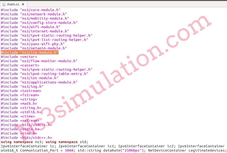 Creating LTE Simulation Using Ns3