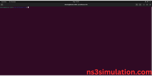 Launching the terminal in the ns-allinone-3.35 Folder