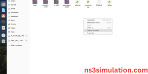 Launching the terminal in the ns-allinone-3_35 Folder
